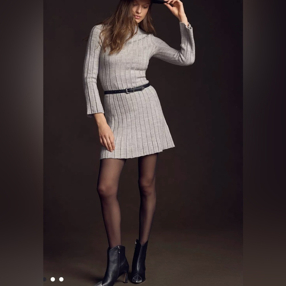Mauve By Anthropologie Long-Sleeve
A-Line Mini knit Dress NWT , sz : 1X